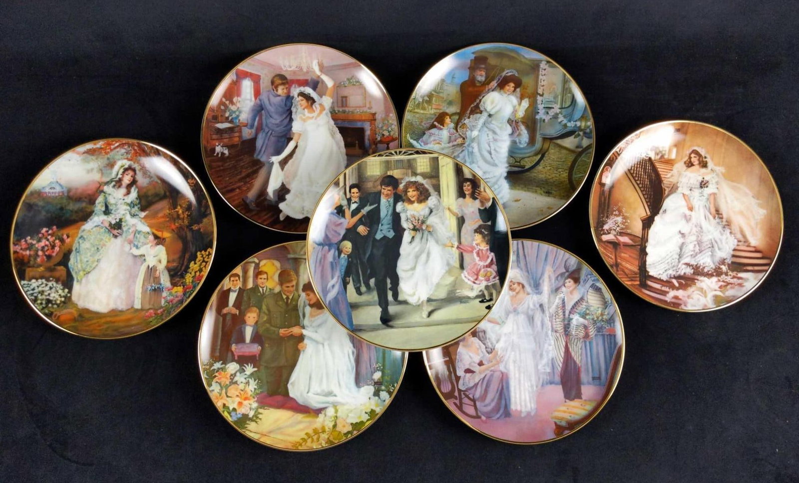 7 Portrait of American Bride LE Plates Hamilton: The Hamilton Collection Portrait of American Brides series plates were commissioned in 1986. Each plate is hand-numbered and all original documents will accompany this sale. The series was perfor