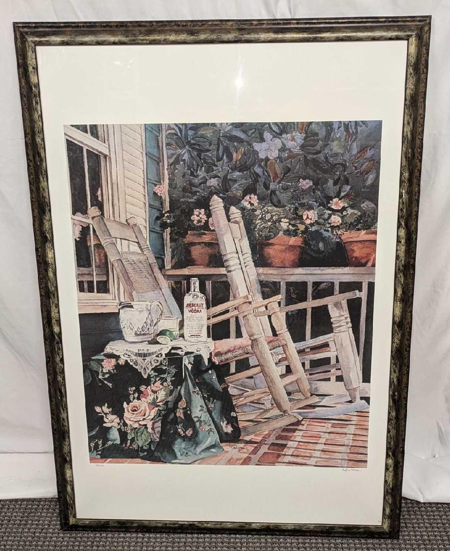 S&N Absolut Statehood: Mississippi Sylvia Corban Print: S&N Absolut Statehood: Mississippi Sylvia Corban Print. This lithograph is #50 out of #400. The framed print is approx 28 1/2" x 1" x 41 and it weighs 9.70lbs. The frame has some scratches