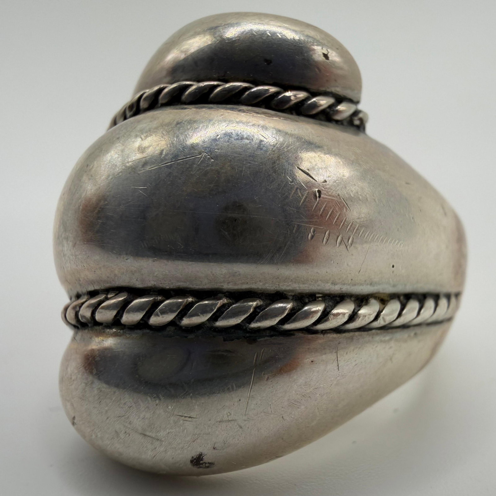 Joseph Esposito 925 Espo Sig Sterling Puffy Dome Style Rope Twist Ring (1 of 5)