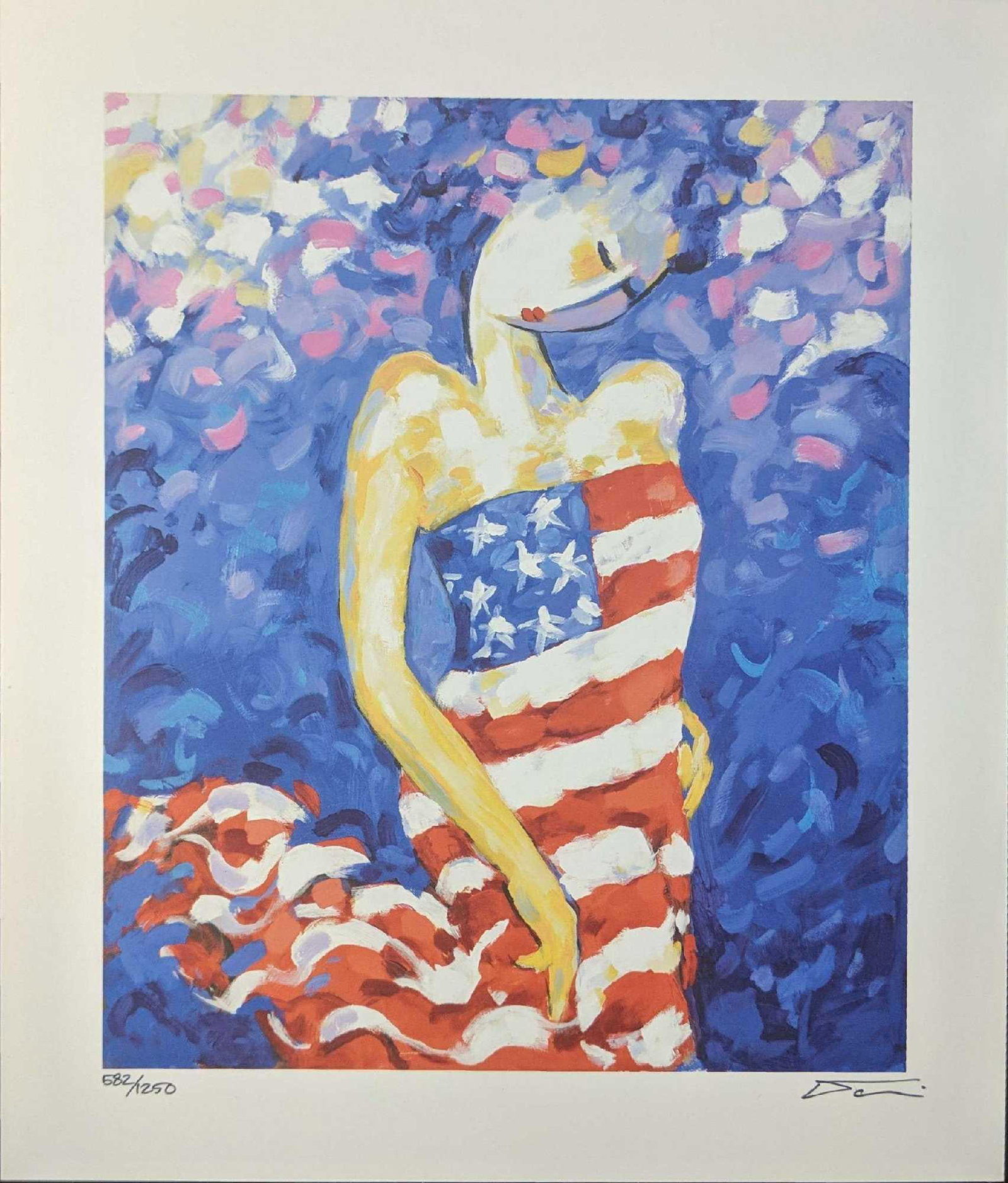 Shkelqim Dani LE Freedom Seriolithograph Print: Seriolithograph "Freedom" By Dani Shkelqim Signed Limited Edition. Signed and numbered by the artist. This one is #582 out of #1250. Print is approx 10" x 11 3/4". Print is in good, us