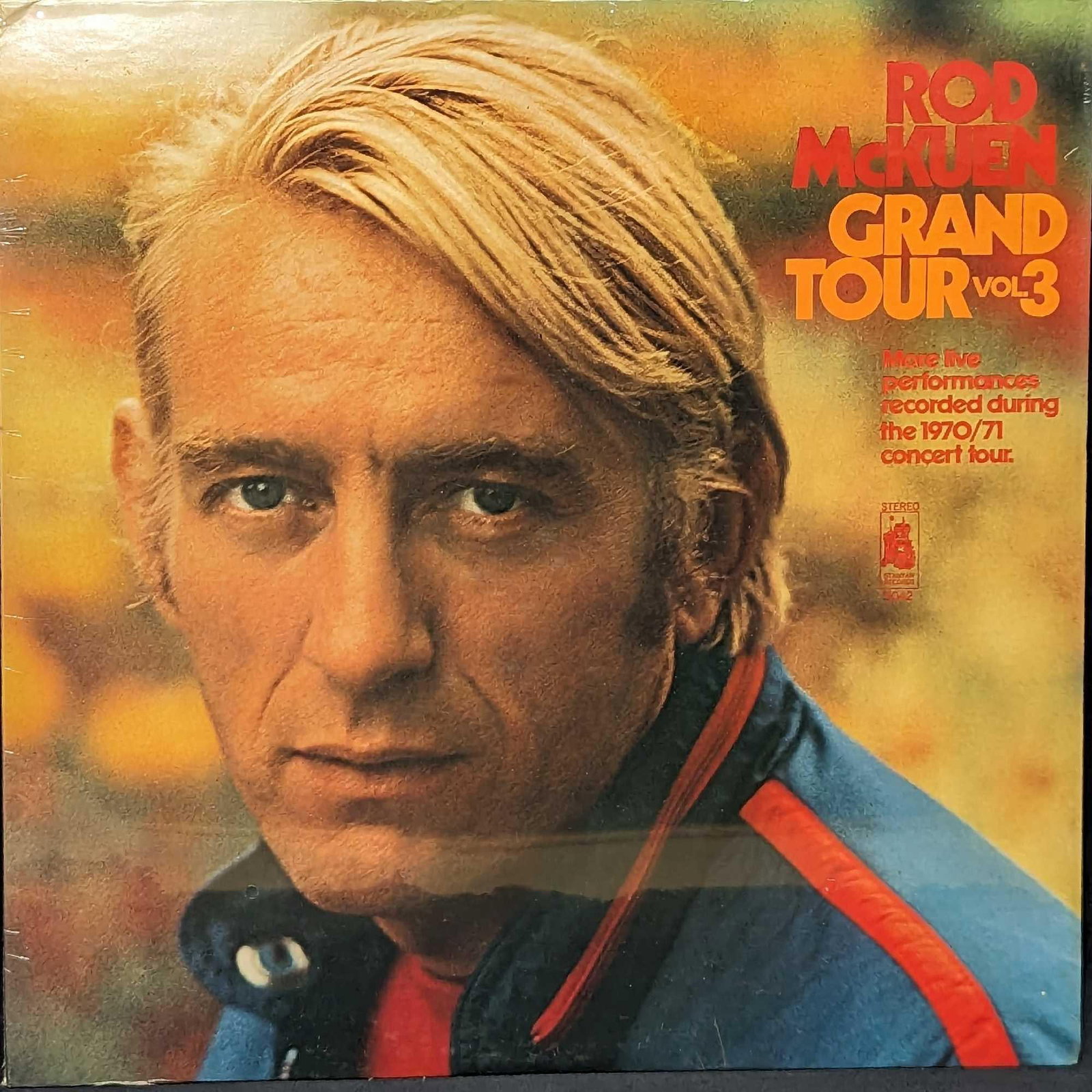 Sealed Rod McKuen Grand Tour Volume 3 LP: Sealed Rod McKuen Grand Tour Volume 3 LP. This was released by Stanyan in 1972. This sealed LP is approx 12 3/8" x 12 3/8" and it weighs 0.59lb. There is some wear on the wrapping and a creased c