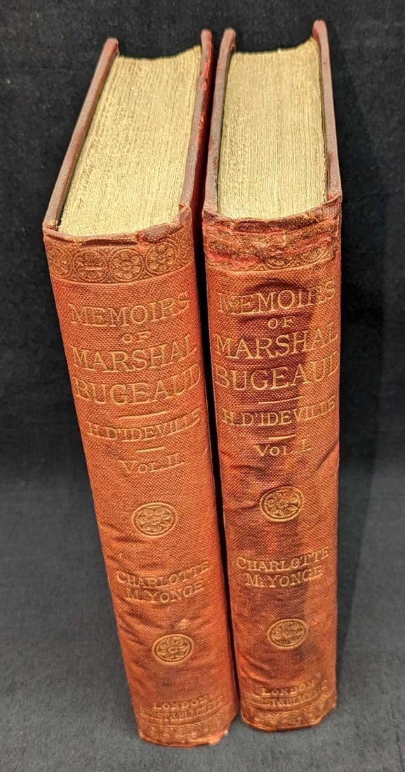 Vol 1 & 2 Memoirs Of Marshal Bugeaud Hardcover: Vol 1 & 2 Memoirs Of Marshal Bugeaud Hardcover. By The Count H. D'Ideville and was published by Hurst And Blackett (London) in 1884. Each volume is approx 6" x 1 3/4" x 9" and the total weight is 4.05