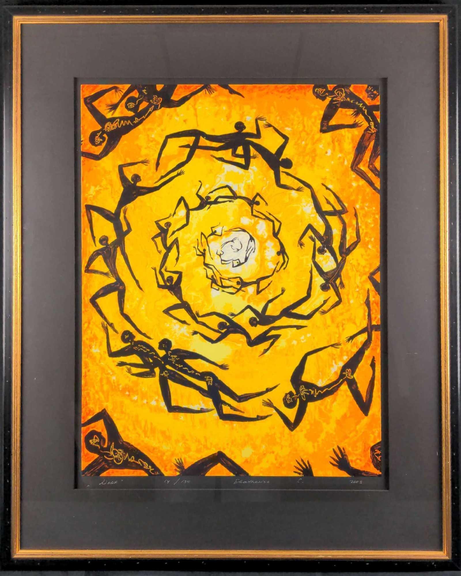 Ekatherina Savtchenko Light Mixed Media Print X1: Ekatherina Savtchenko "Light" Mixed Media Framed Graphic Print. The print is limited edition (#14 out of #150). The print has texture which gives the print a more 'original' appea