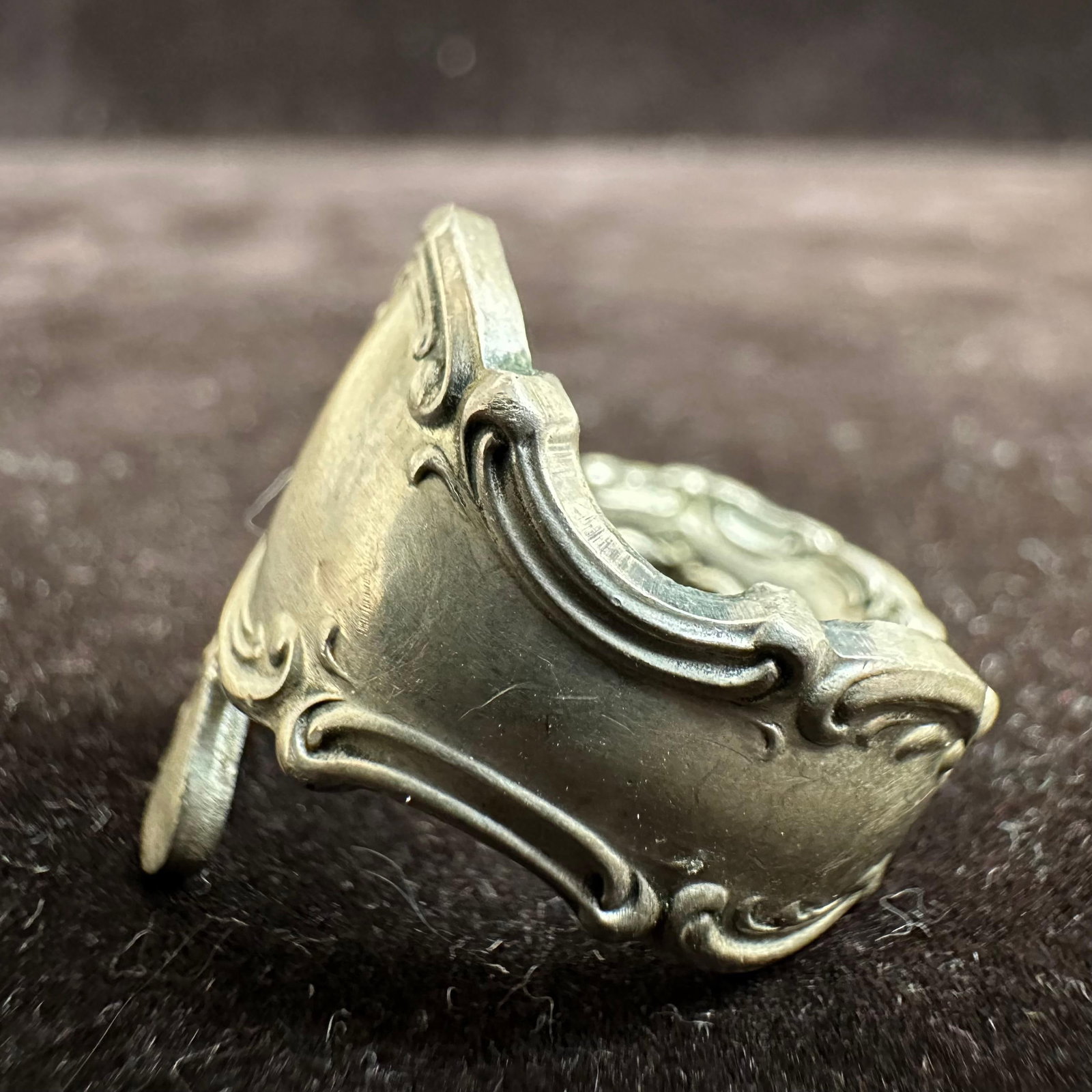 Gorham Sterling Silver Spoon Ring Art Nouveau Pattern L26 - 2