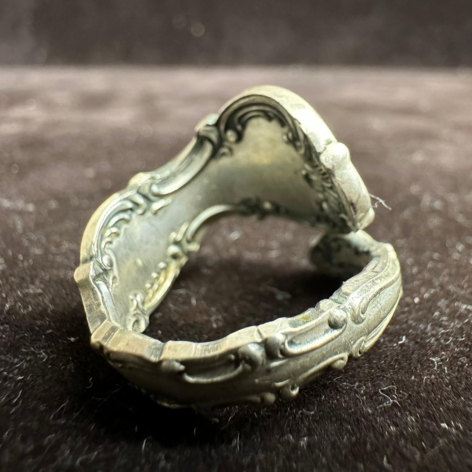 Gorham Sterling Silver Spoon Ring Art Nouveau Pattern L26 - 3