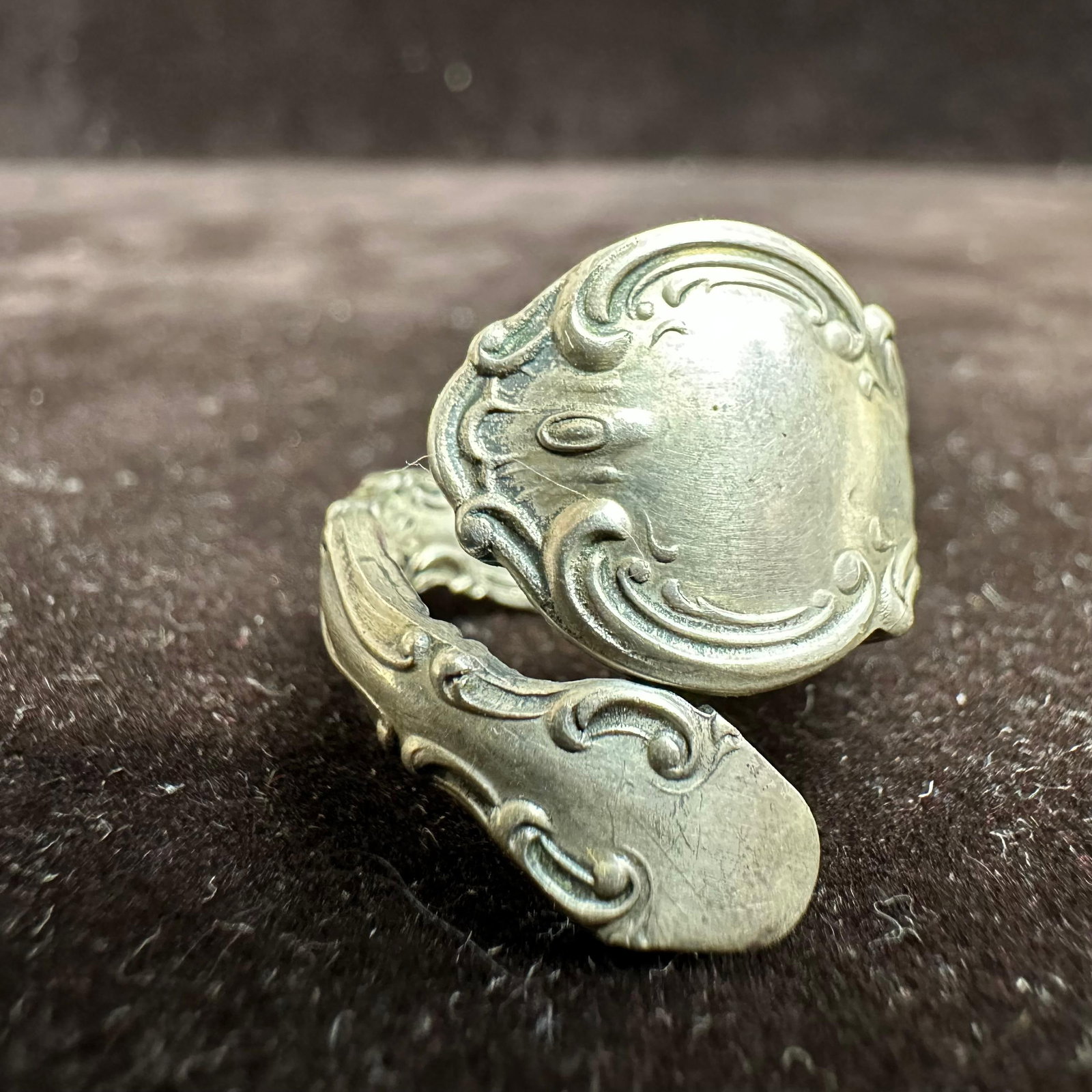 Gorham Sterling Silver Spoon Ring Art Nouveau Pattern L26 - 5