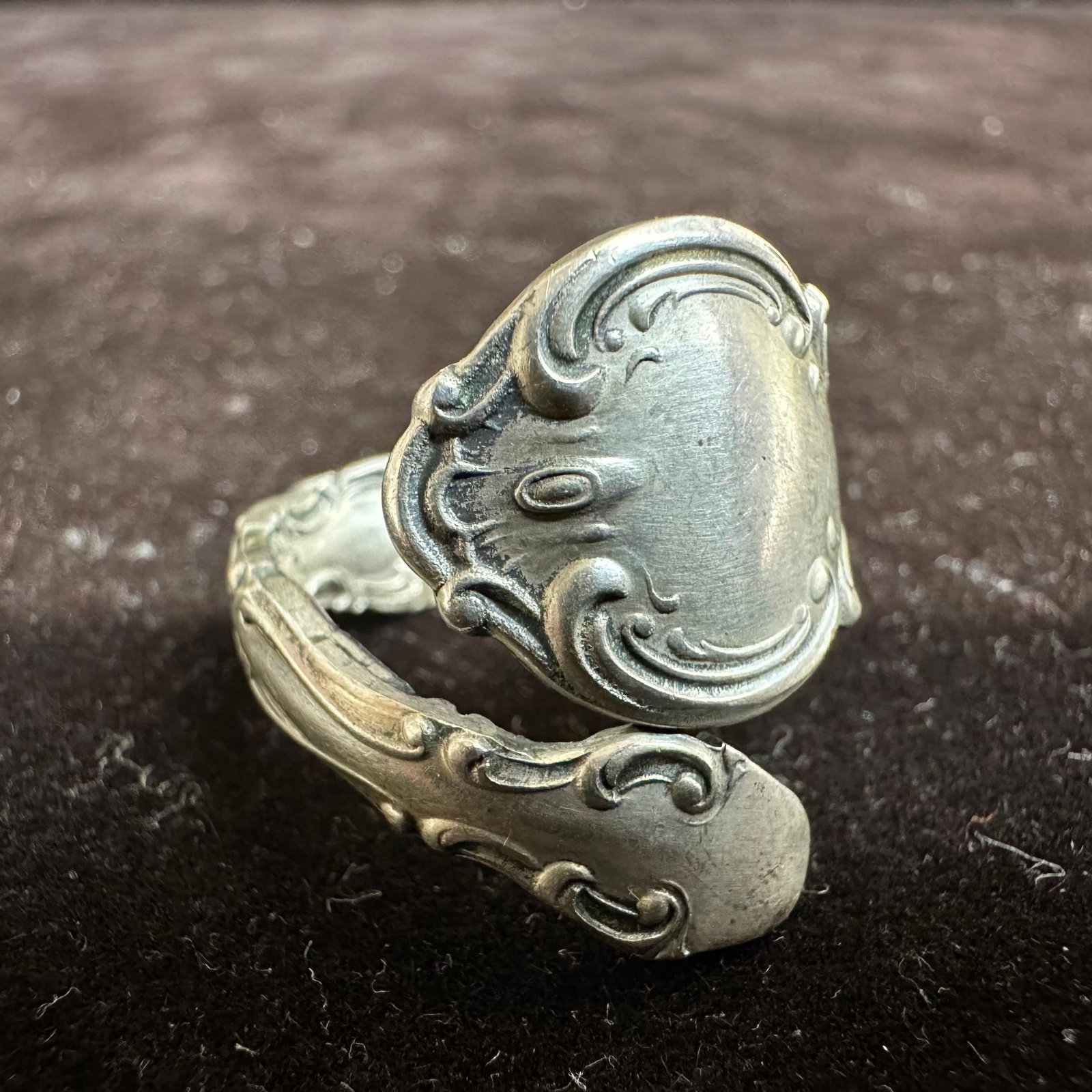 Gorham Sterling Silver Spoon Ring Art Nouveau Pattern L26 - 7