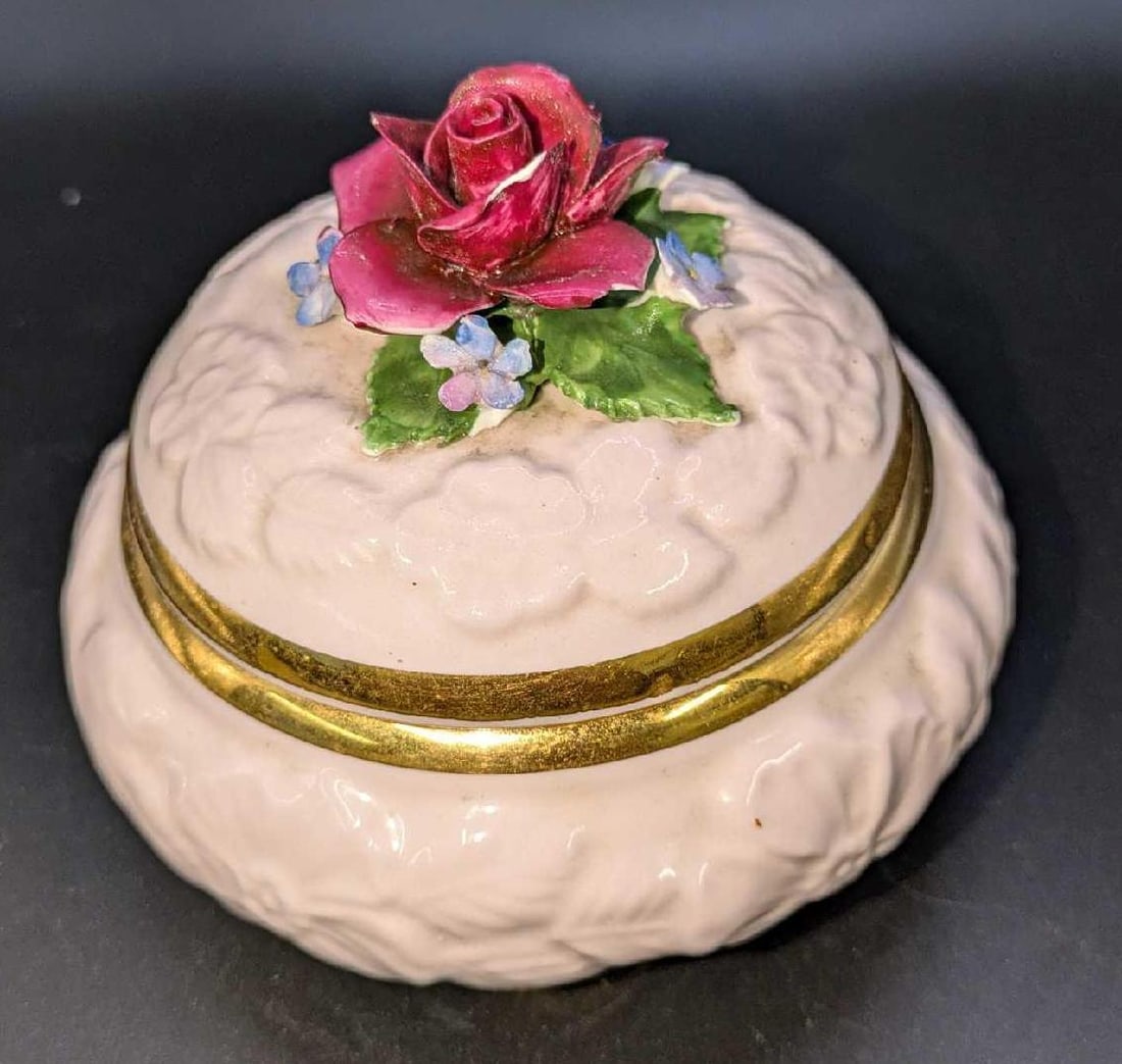 Vintage Radnor Bone China Trinket Bowl With Flower (1 of 9)