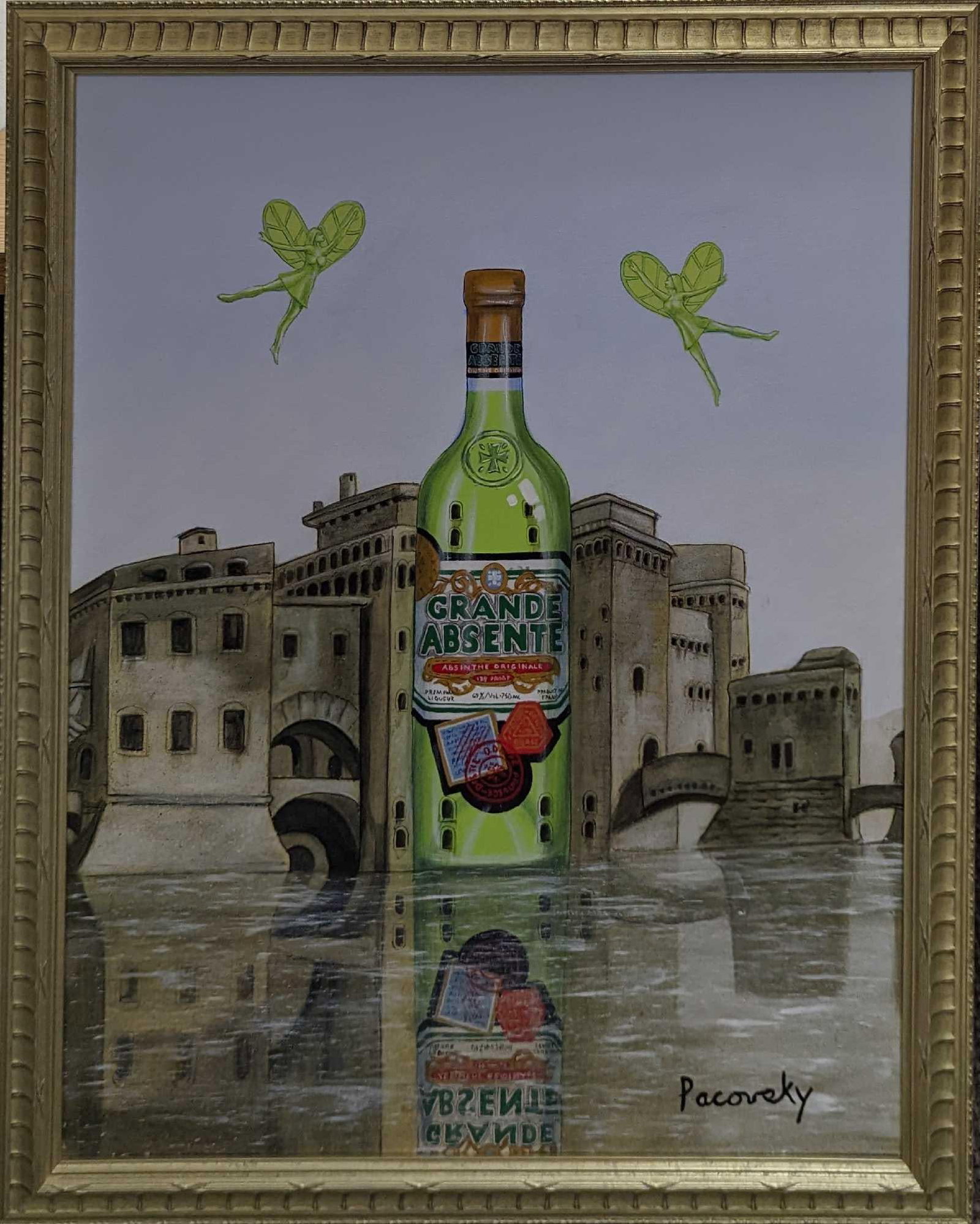 John Pacovsky Acrylic On Canvas Absente Absinthe (1 of 9)