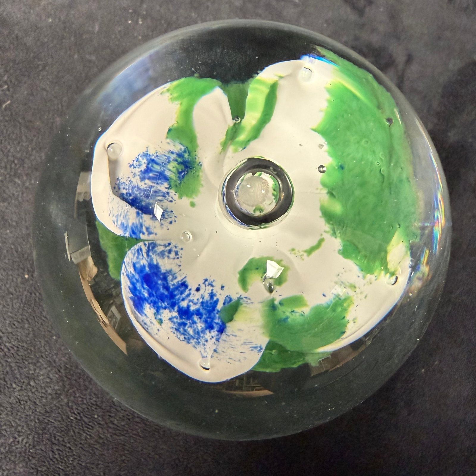 Art Glass Flower Paperweight Studio Ahus Sweden Abstract ER64 (1 of 11)