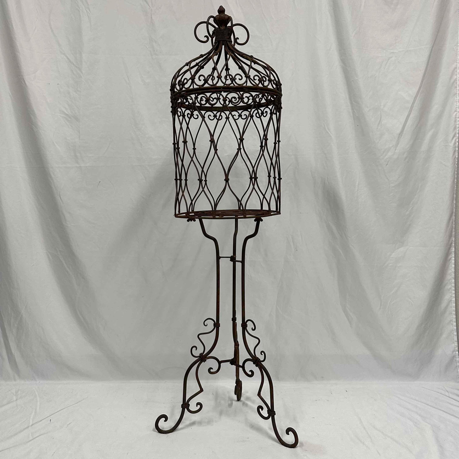 Tall Decorative Metal Plant Stand Victorian Birdcage Style Outdoor Planter (1 of 7)