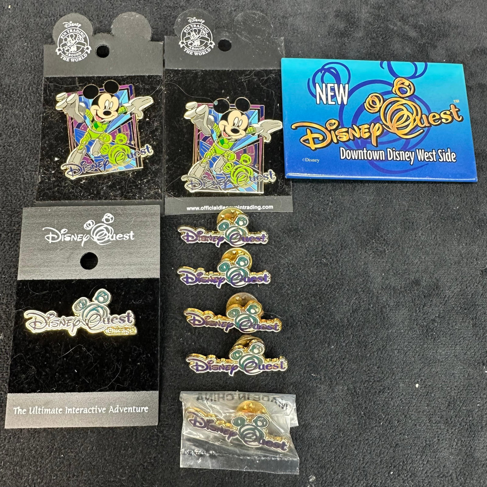 Disney Quest Lapel Pin and Button Set Disney Pins (1 of 9)