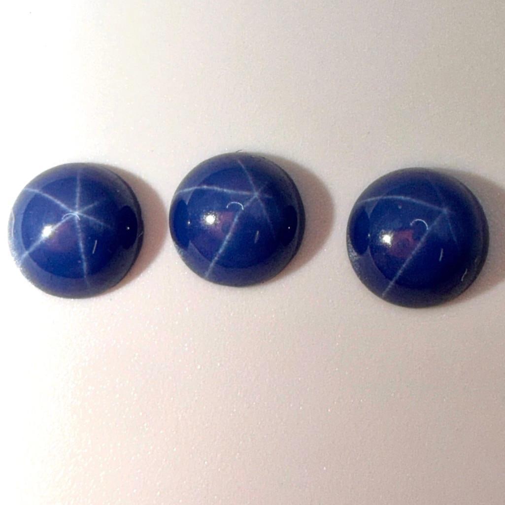 3 Star Sapphire Cabochons - 2.1 ct Total (1 of 2)