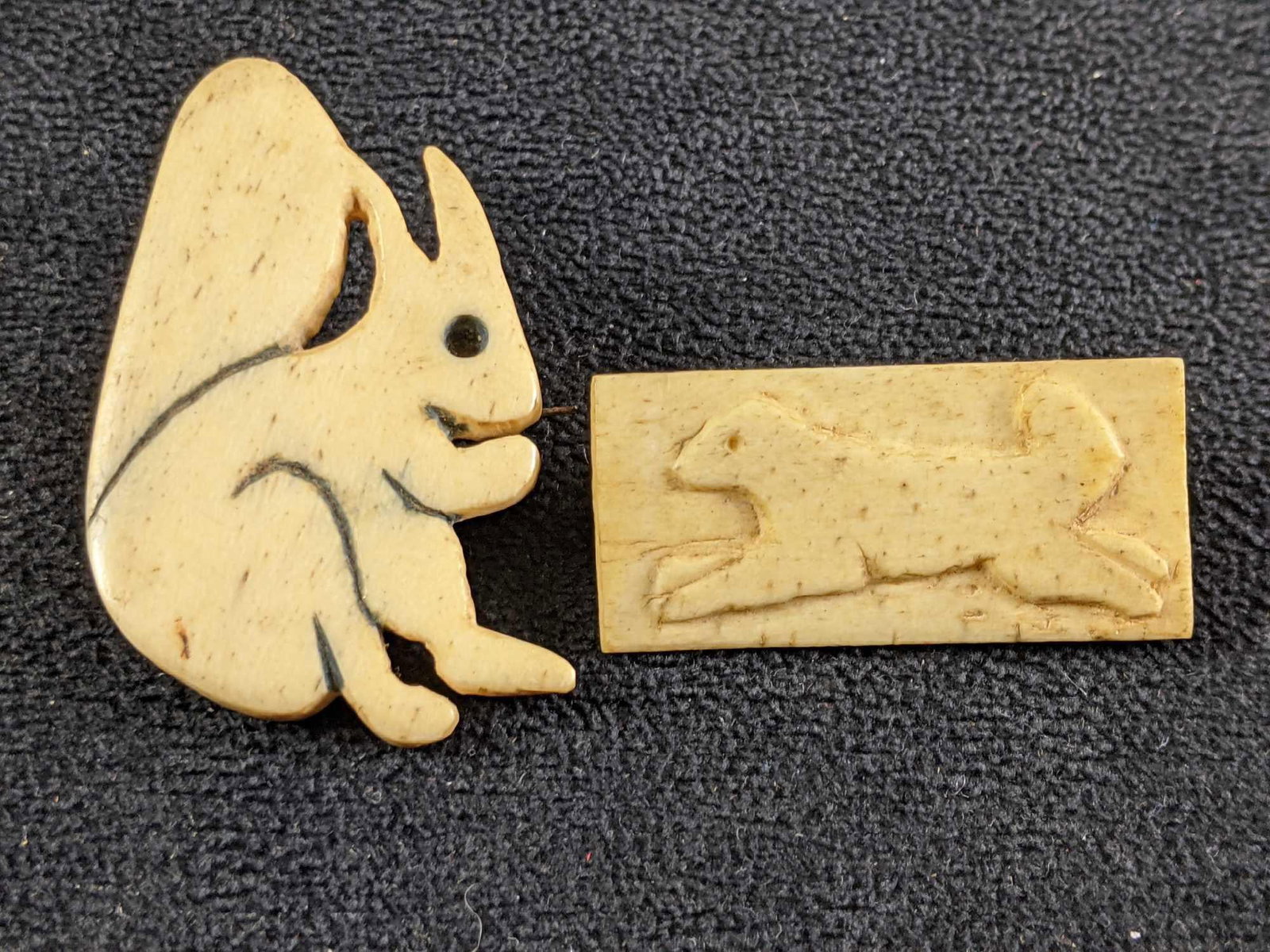 Vintage Hand Carved Bone Pins (1 of 5)