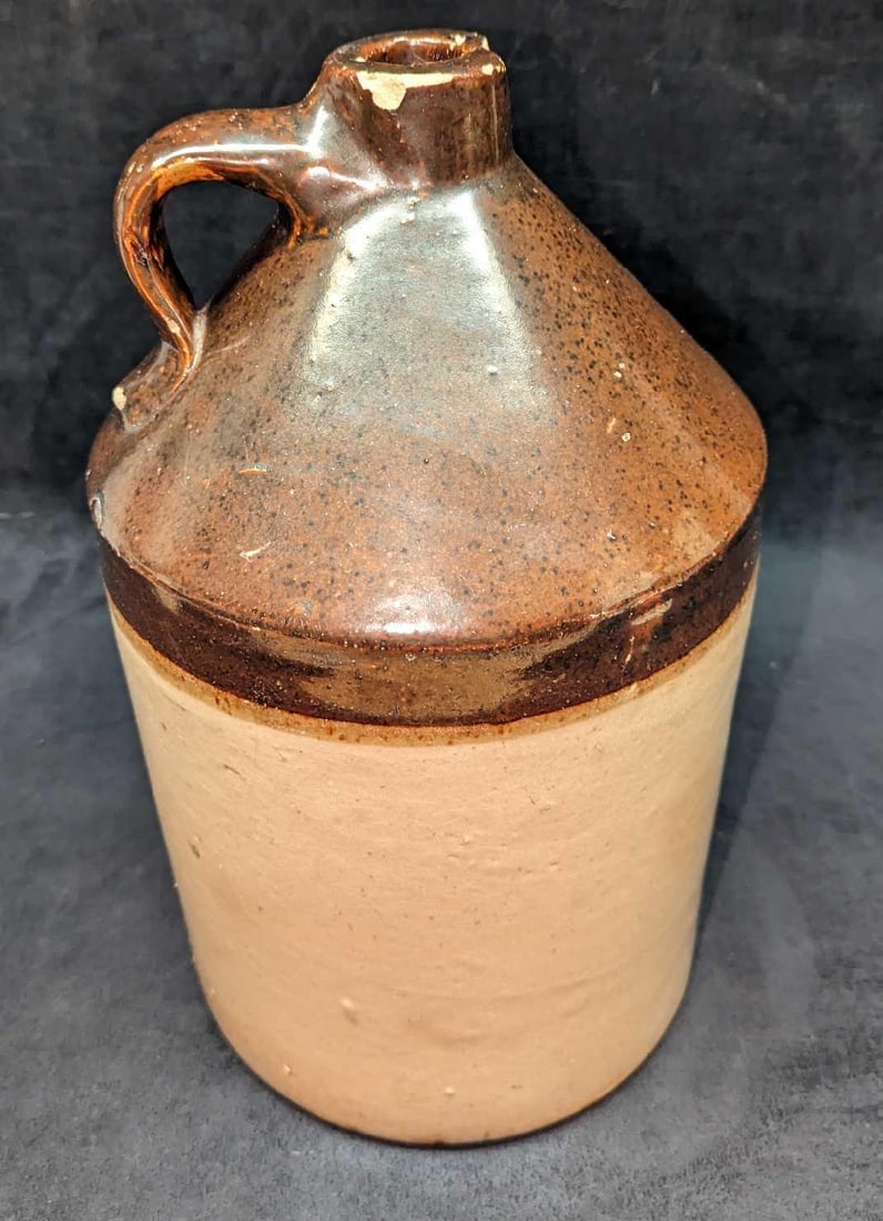 Antique 15" Stoneware Crock: Antique 15" Stoneware Crock. This is approx 9" x 9" x 15" and it weighs 10 lbs. It is marked "2", but it appears to be able to hold more than 2 gallons. The top has chips and the sides have a rough