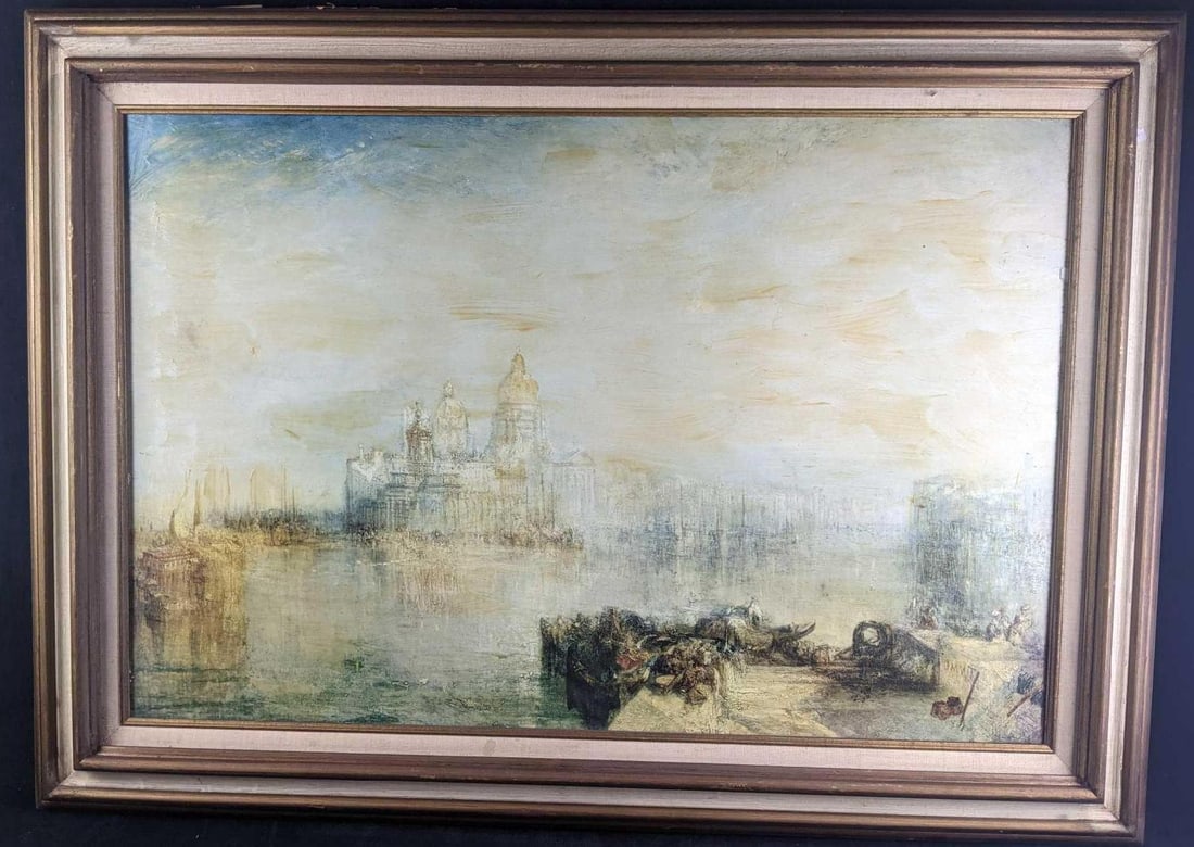 The Dogana and Santa Maria della Salute, Venice, 1843 Joseph Mallord William Turner Reproduction: The Dogana and Santa Maria della Salute, Venice, 1843 Joseph Mallord William Turner Reproduction This is a reproduction of the original oil on canvas piece of work The Dogana and