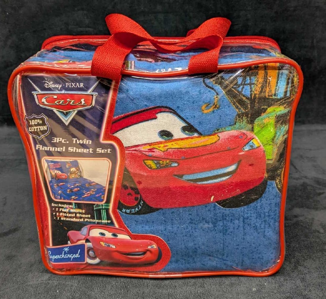 Pixar Cars 100% Cotton 3 Pc Twin Flannel Sheet Set (1 of 4)