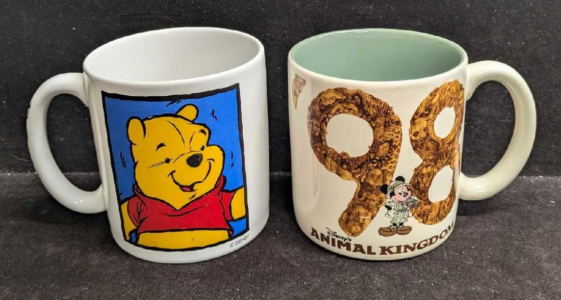 Two Large Disney Animal Kingdom And Winnie The Pooh Mugs (1 of 9)