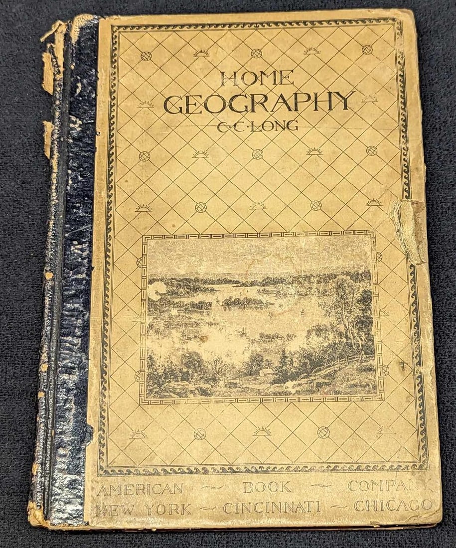 Vintage Home Geography Hardcover C.C. Long: Vintage Home Geography Hardcover C.C. Long. This was published by the American Book Company (New York) and was copyrighted in 1894. This is approx 5 1/4" x3/8" x 7 1/2" and it weighs 0.58lb. There is