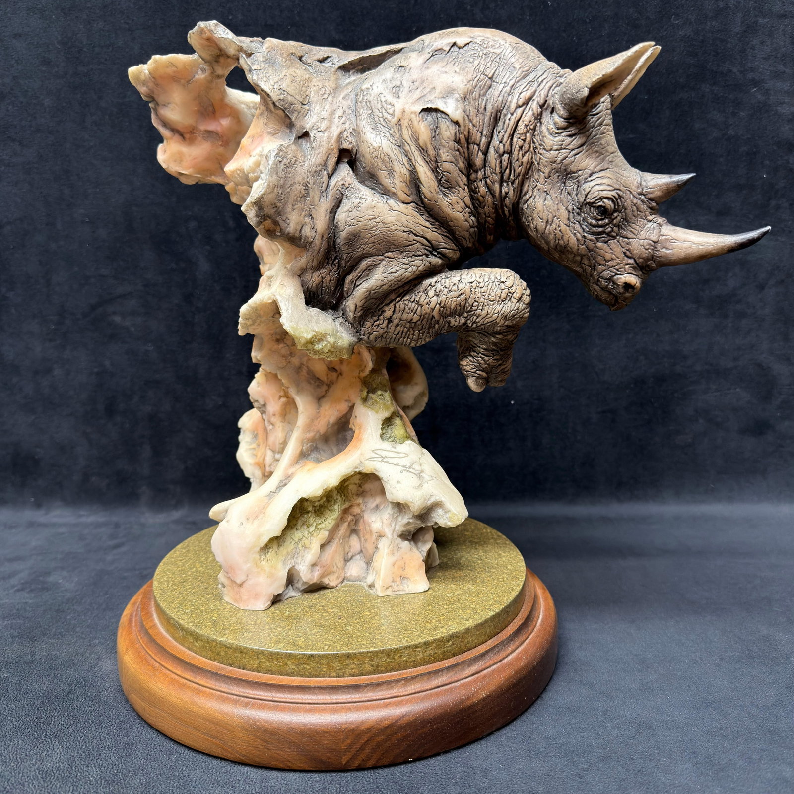 Randy Reading On the Brink Limited Edition Rhinoceros Sculpture Rhino R240 (1 of 5)