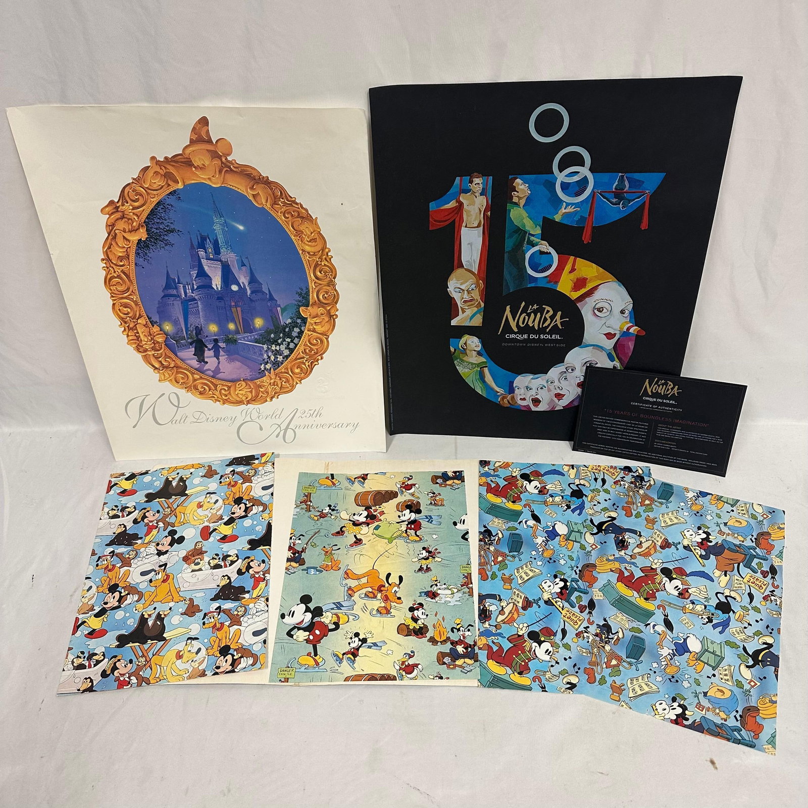 Walt Disney World 25th Anniversary Poster Cirque du Soleil La Nouba Poster Disney Gift Wrap Sheets (1 of 9)