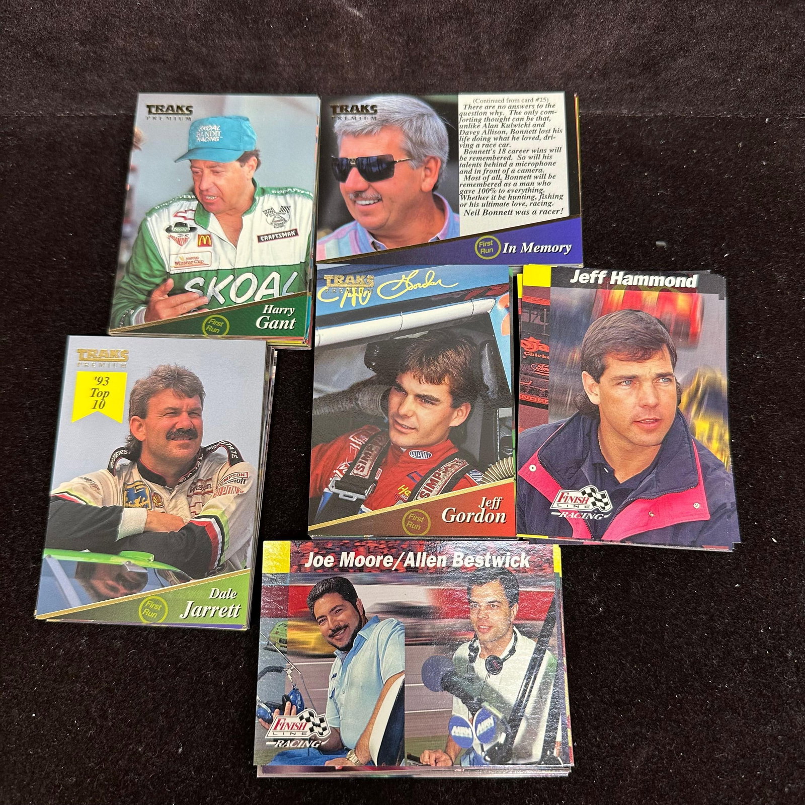120 Card Lot NASCAR Traks Premium and Finish Line Trading Cards (1 of 4)