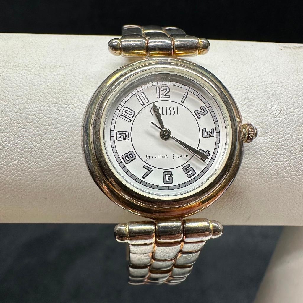Sterling Silver Watch & Bracelet by Ecclissi: This piece of jewelry has been tested and researched prior to listing. Please view all our pictures they are part of our description. DETAILS: Metal - Sterling Silver Color - Silver Stones - none Hall