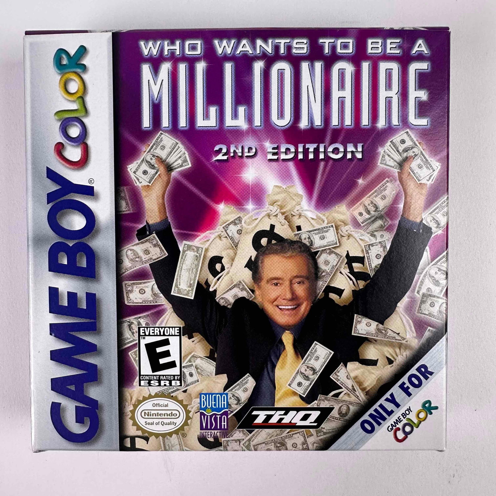 Who Wants to be a Millionaire 2nd Edition Nintendo Game Boy Color: Who Wants to be a Millionaire 2nd Edition Nintendo Game Boy Color like new open-box with all original contents and box. Measurements: 5" x 5' x 1". Weight: 0.1 lbs.