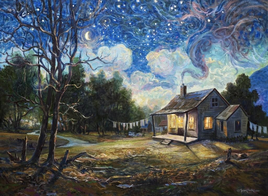 S&N Ivan Clarke "The Shack" Medium Giclée: S&N Ivan Clarke "The Shack" Medium Giclée Signed and numbered giclee on canvas print of The Shack by Ivan Clarke. Comes in the original tube with the COA. This medium (30 x 22) piece