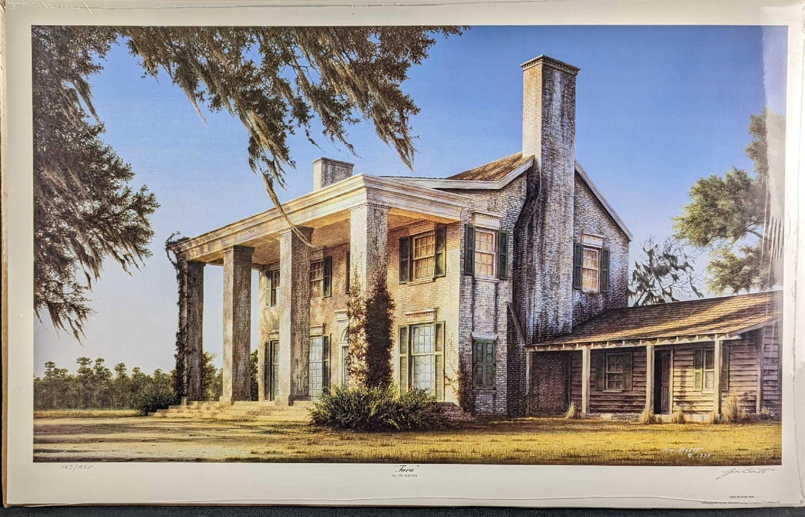 Sold Out Jim Booth LE Tara Gone With The Wind Print: Sold Out Jim Booth Limited Edition "Tara" "Gone With The Wind" Lithograph Print. This is one of Jim's most famous productions and is highly collectible and hard to find. This