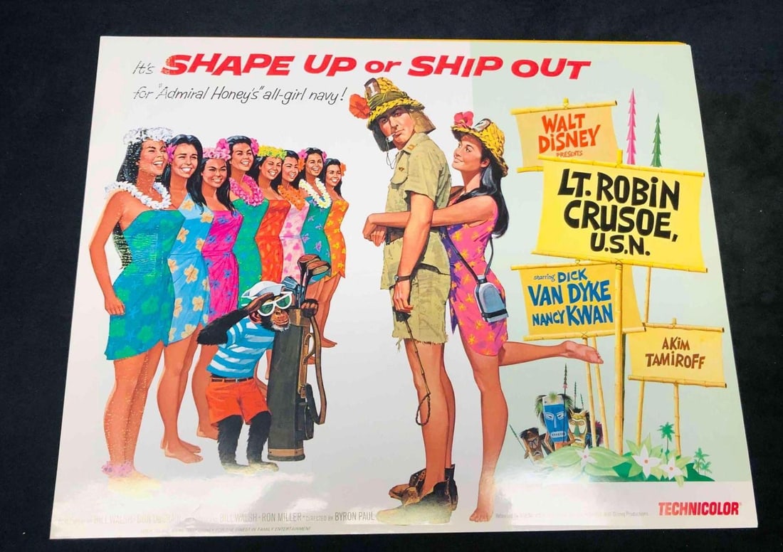 8 Full Color Scenes Walt Disney Presents LT. Robinson Crusoe+ 1 Title Card Run, Appaloosa, Run!: This lot contains 8 Full Color Scenes From Walt Disney Presents LT. Robinson Crusoe, U.S.N 1966 + 1 Title Card Run, Appaloosa, Run! Each scene is approx 11" x 14" and together they wei
