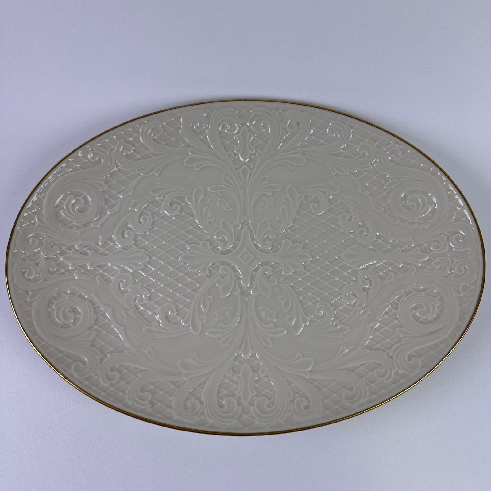 Lenox Dolphin Collection Oval Serving Platter Gold Trim Ivory Bone China (1 of 9)
