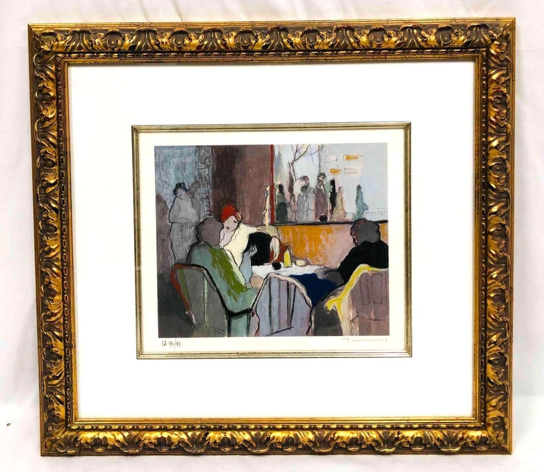 Limited Edition Itzchak Tarkay Artist Proof Pencil Signed "Bistro Society-Retrospect" Serigraph (1 of 7)