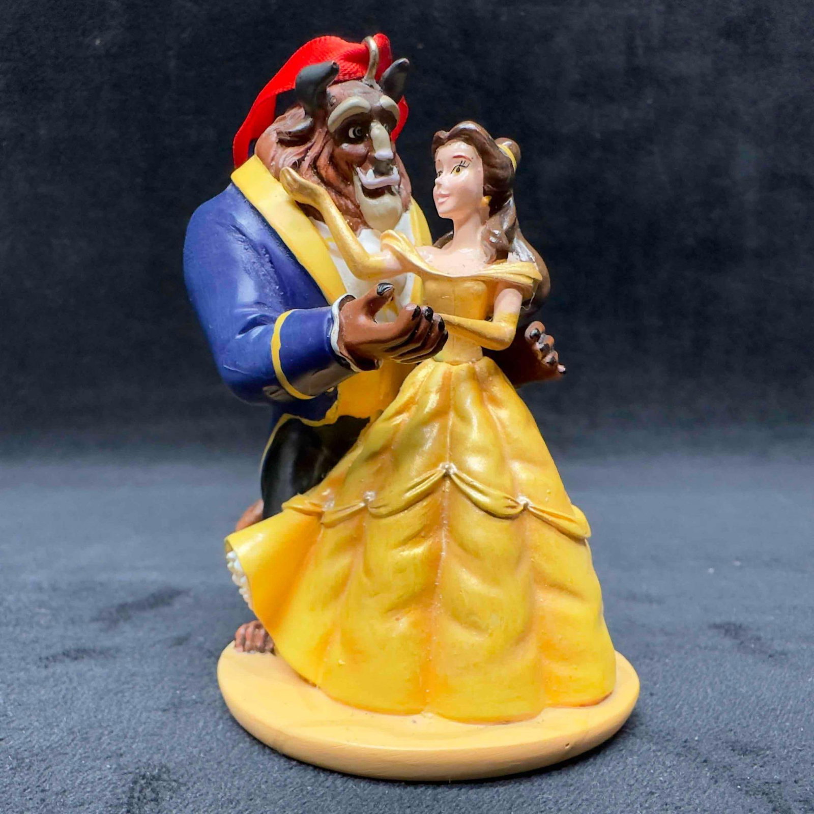 Disney Sketchbook Beauty And The Beast Ballroom Dance Holiday Christmas Ornament: Disney Sketchbook Beauty And The Beast Ballroom Dance Holiday Christmas Ornament. Red hang ribbon still intact, light wear and marks due to storage. This item is in good pre-owned, previously displaye