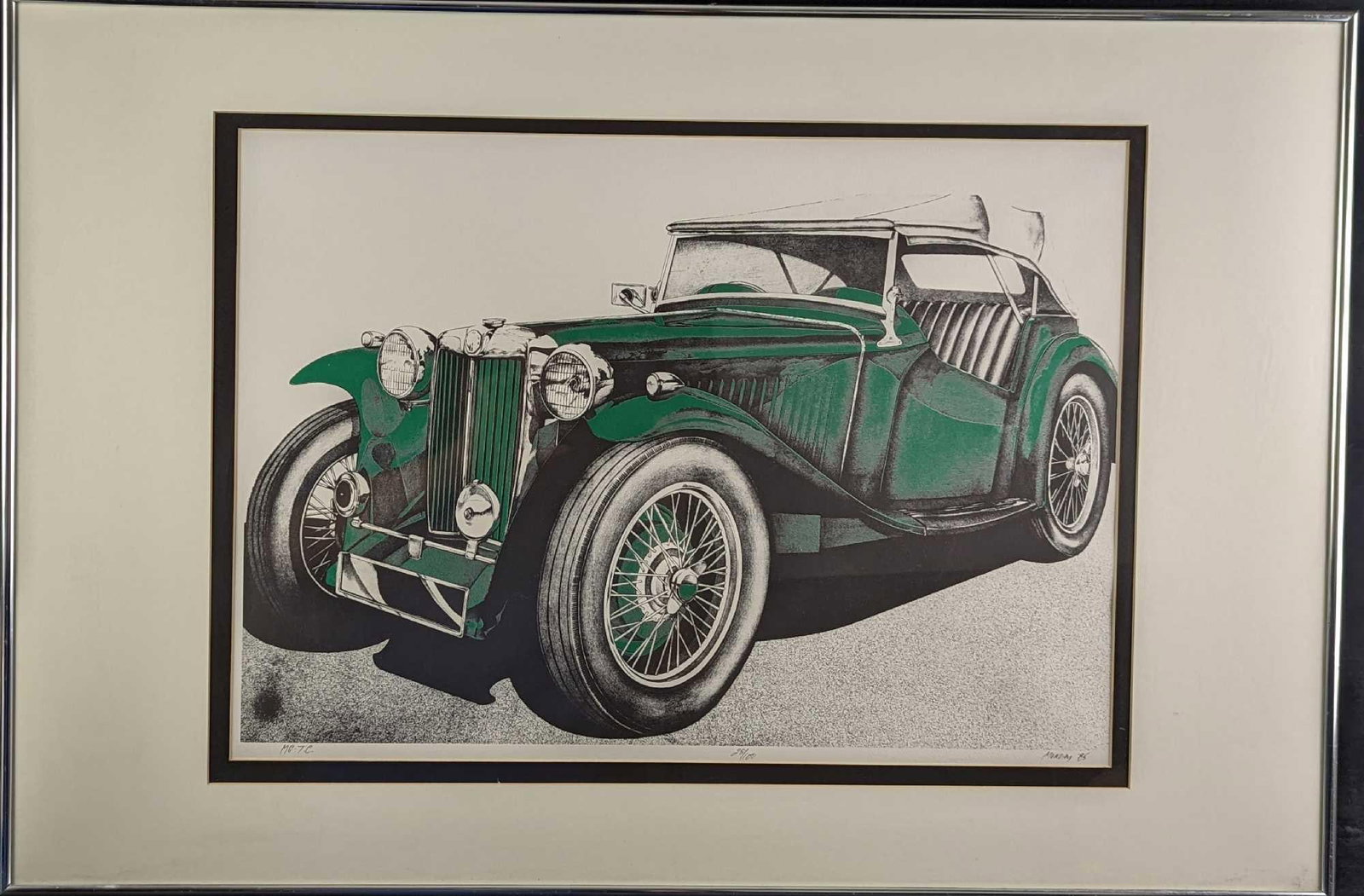 Framed S&N Charles Munday MG TC Classic Car Print (1 of 7)