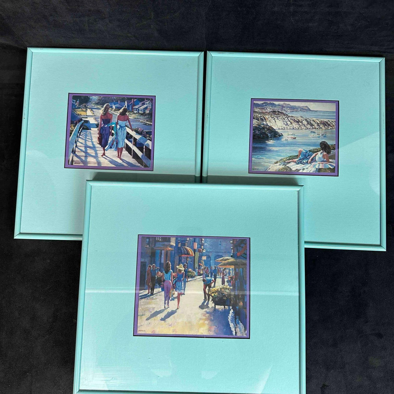 Howard Behrens Offset Lithograph Artwork Set Three Framed Lithographs (1 of 18)