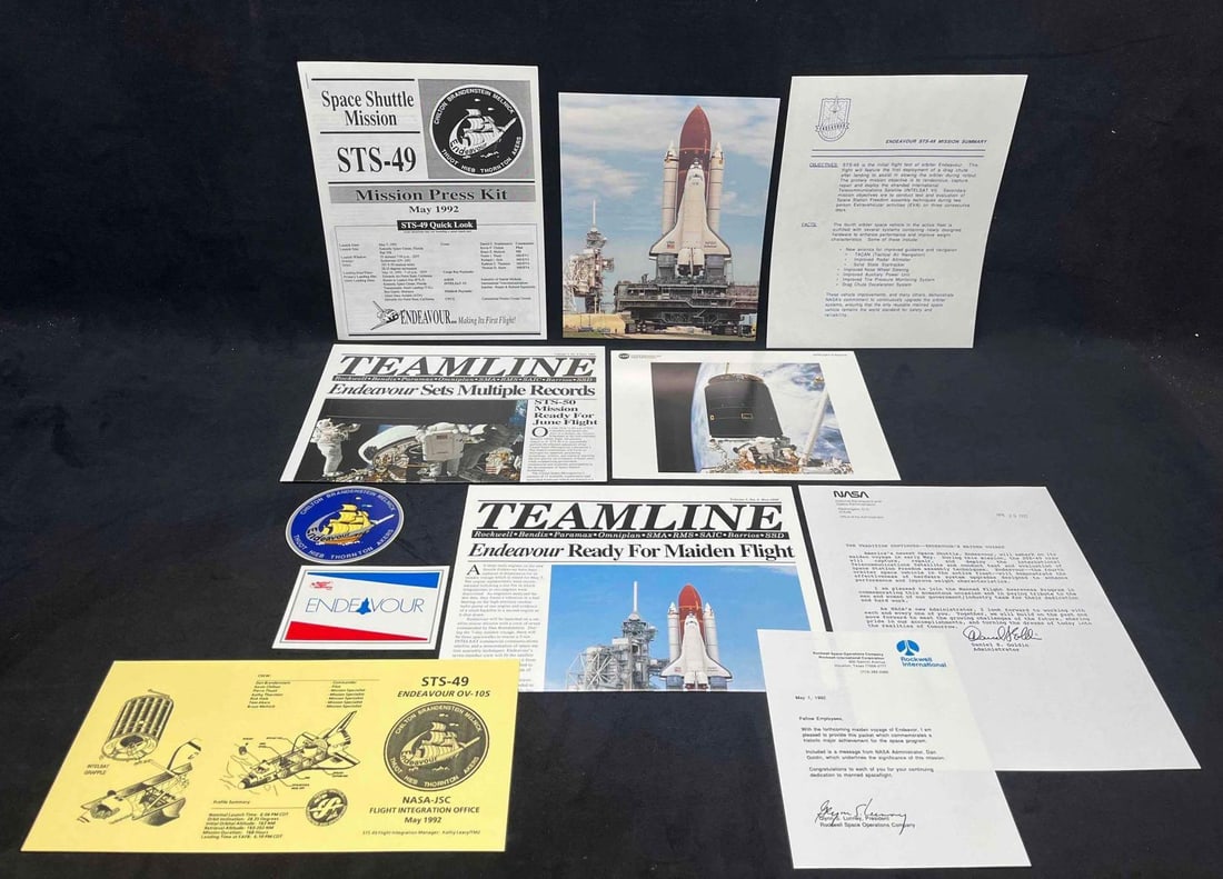 NASA STS-49 Endeavour Mission Memorabilia Bundle (JBH25) (1 of 17)