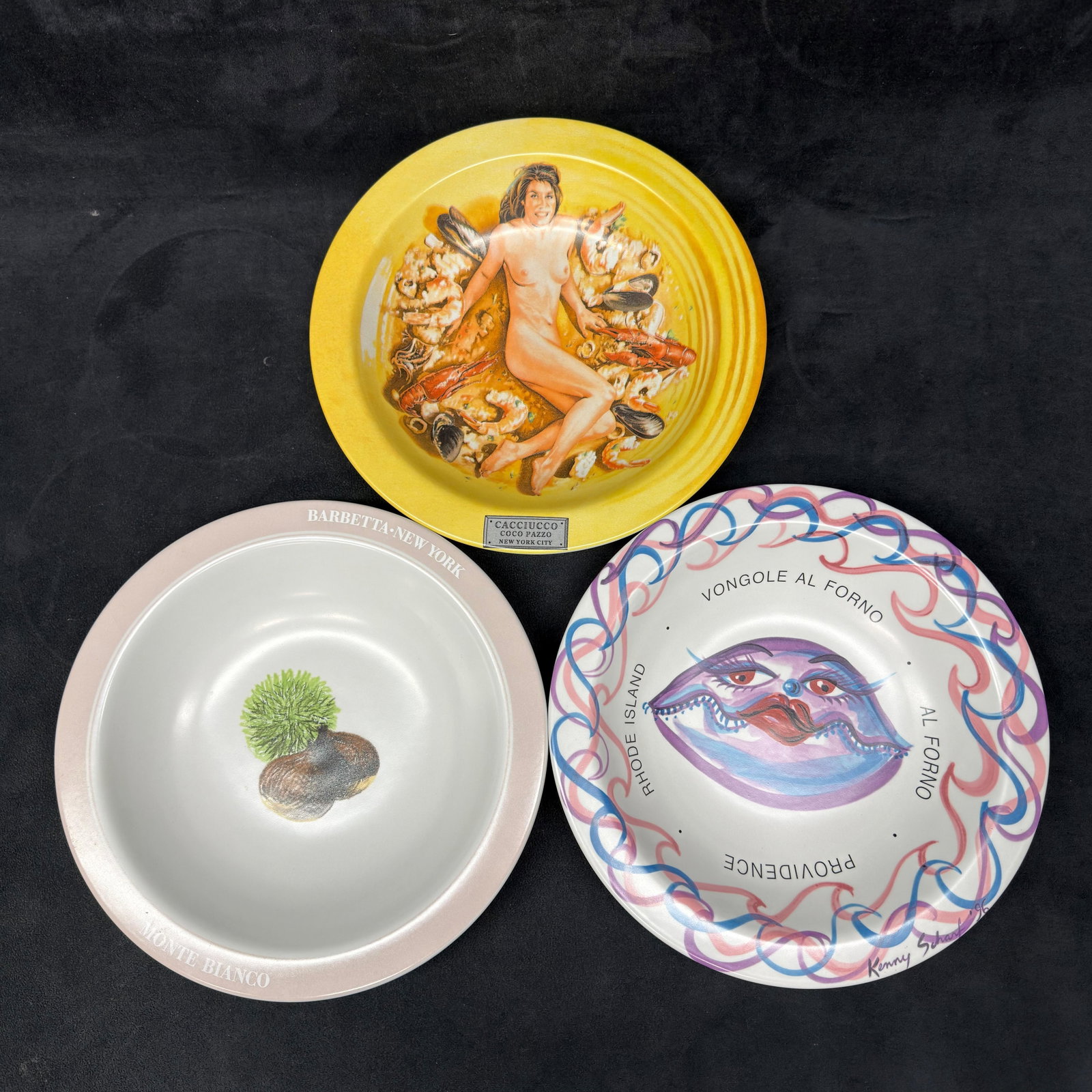 Buon Ricordo America Artist Italian Restaurant Collectible Plates Set of Three (1 of 5)