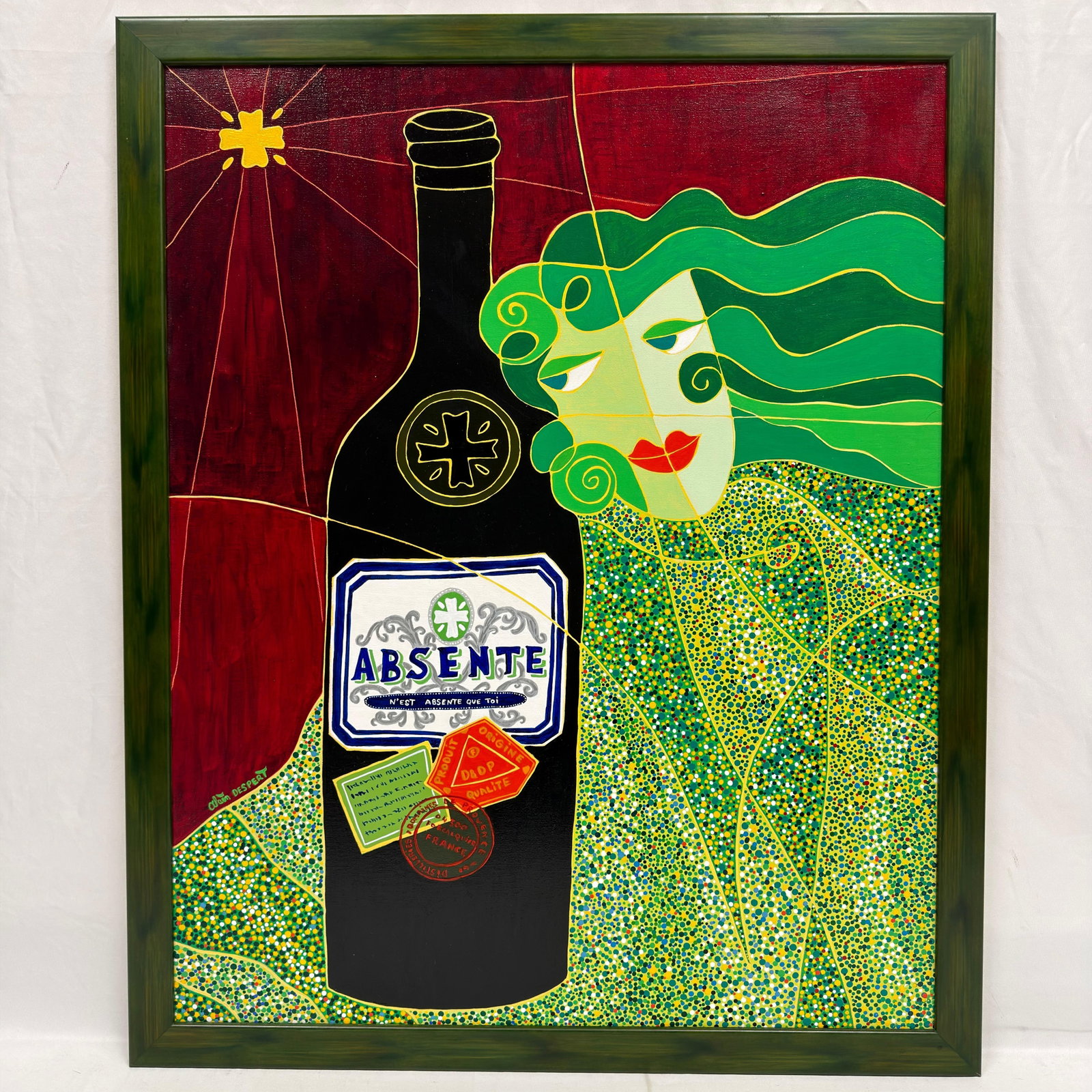 Alain Despert La Fee Verte Original Absente Painting 2000 (1 of 6)