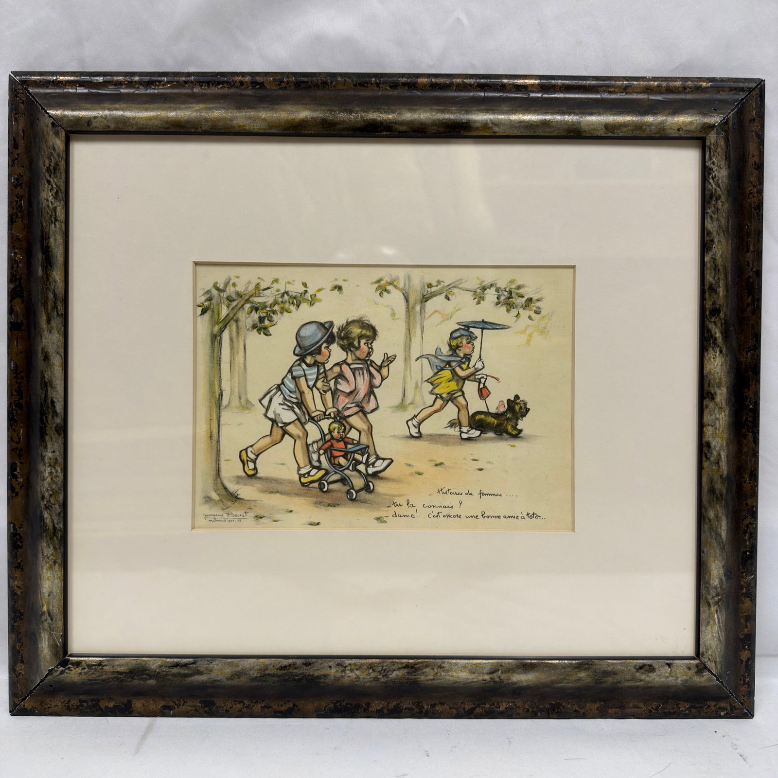 Germaine Bouret Vintage French Children and Dog Illustration (1 of 4)