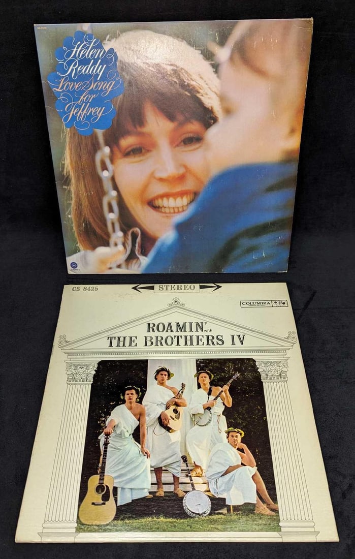 2 LPs Helen Reddy & The Brothers Four: 2 LPs Helen Reddy & The Brothers Four. This lot contains: (1) Helen Reddy – Love Song For Jeffrey. This was released by Capitol Records in 1974. (1) The Brothers Four – Roami