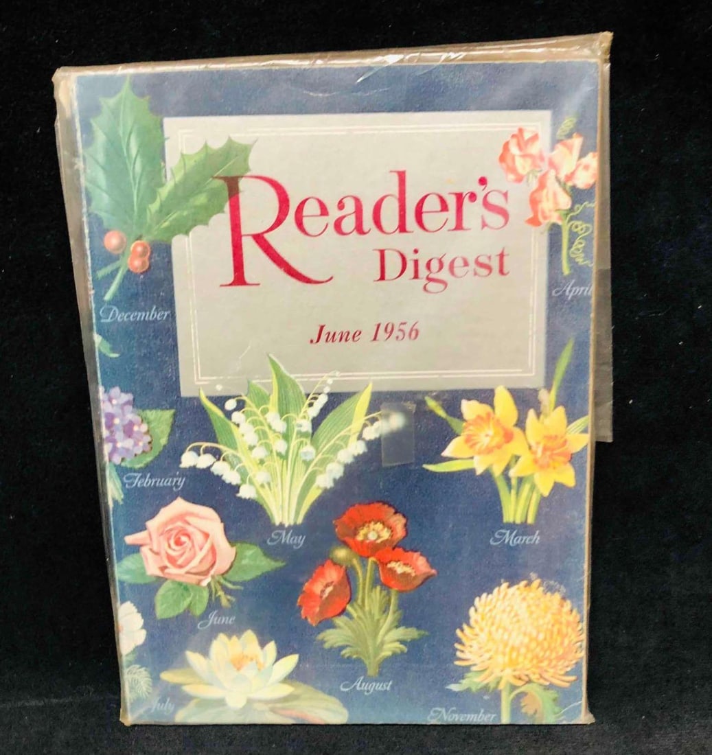 Vintage Copy Of Reader's Digest June 1956 Vol.68 No.410: This lot contains Vintage Copy Of Reader's Digest June 1956 Vol.68 No.410. It is approx 7 1/2" x 5 1/2" and it weighs about 0.3lbs. Overall the book is in good used condition with some wear from 