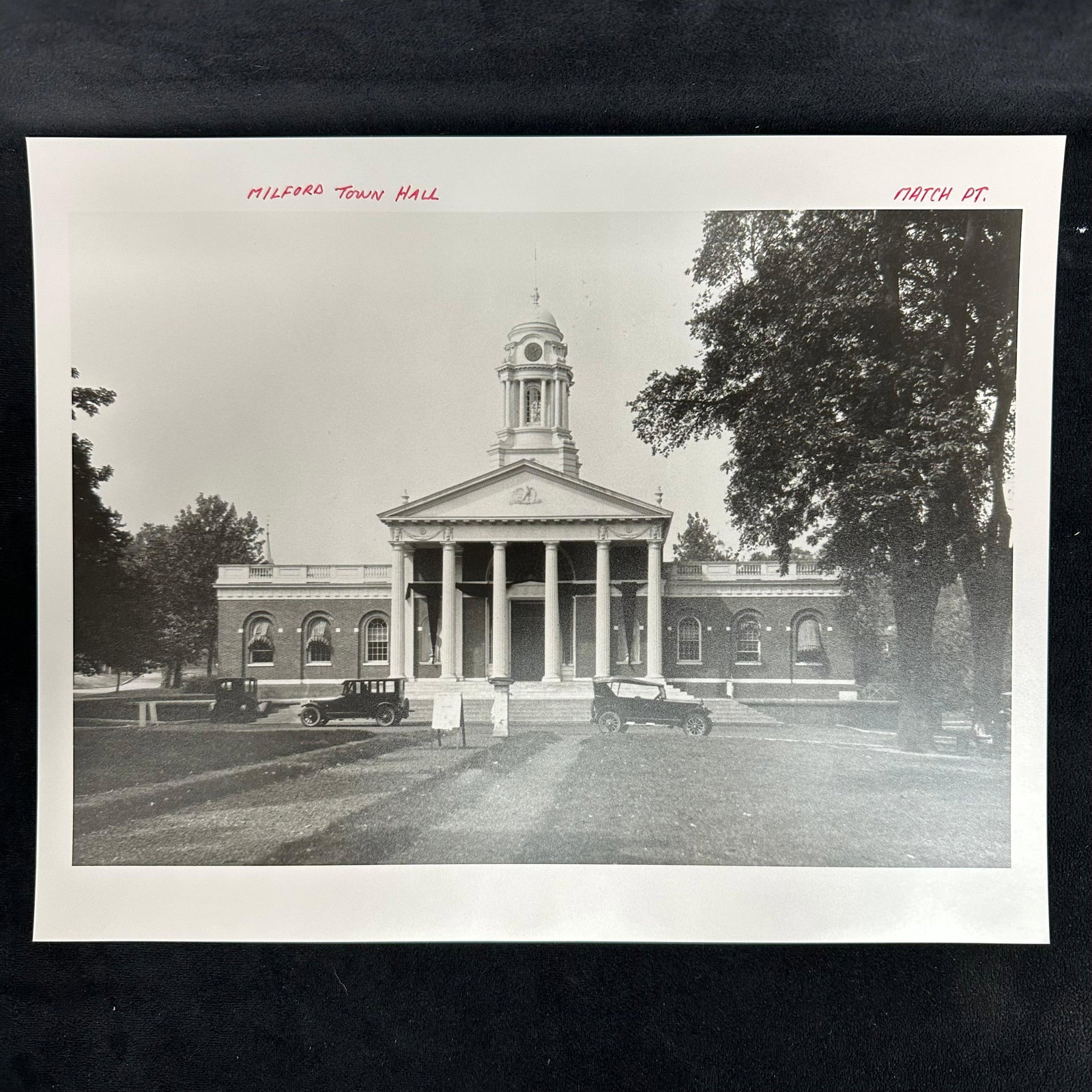 Milford Town Hall Analog Photography Print Black and White (1 of 6)