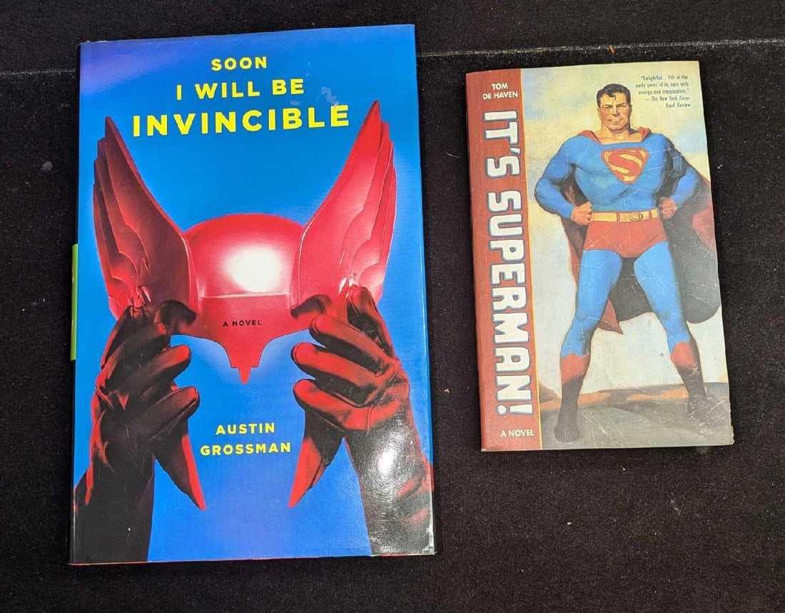 It's Superman And Soon I Will Be Invincible Books: It's Superman And Soon I Will Be Invincible Books. This lot includes: (1) It's Superman By Tom De Haven Paperback. This was published by Del Ray Books in the year 2011. The book is approx 4 1/