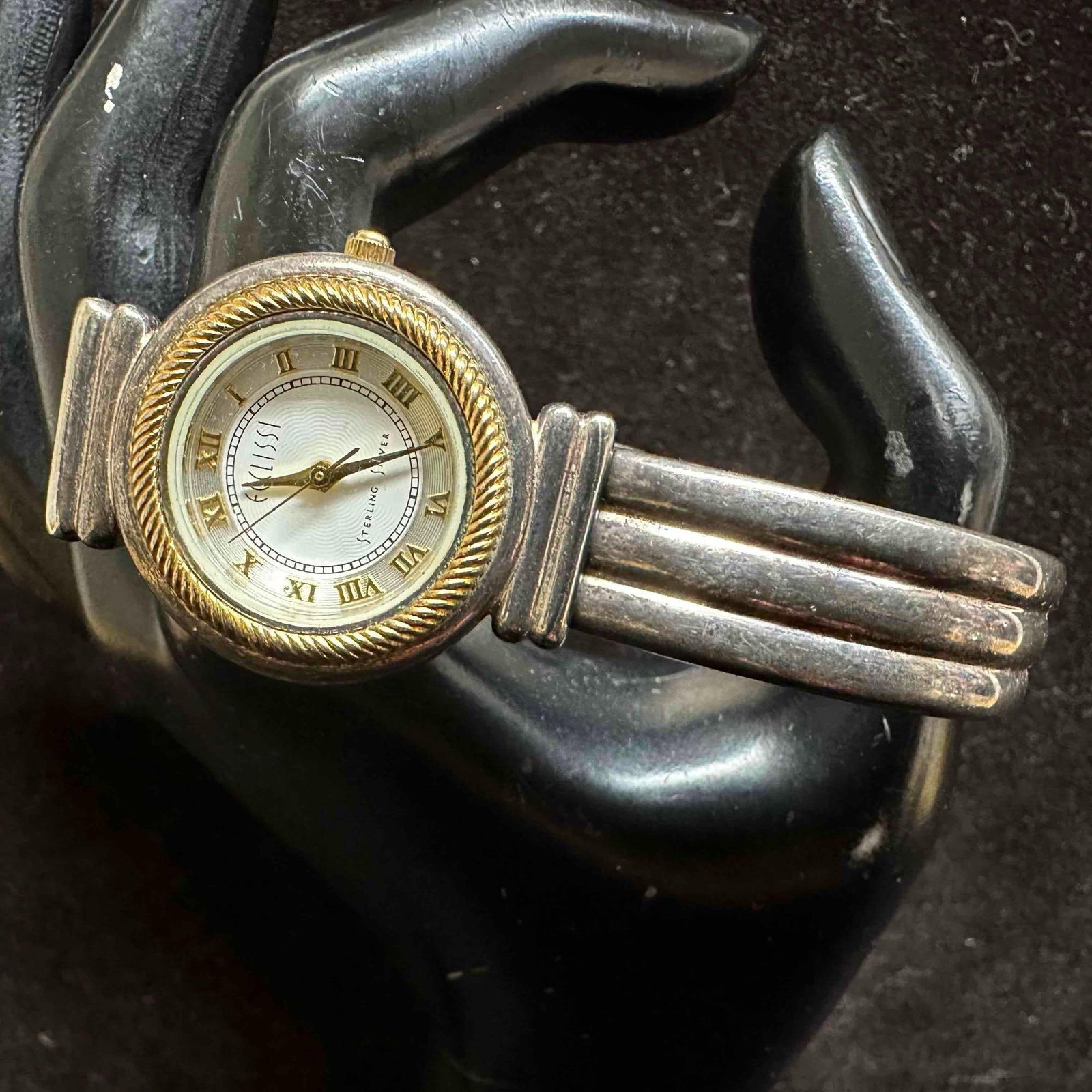 Ecclissi .925 Sterling Silver Ladies Roman Numeral Watch Bracelet Band: This item is in good pre-owned, previously used/displayed condition with noticeable light wear, and surface scratches. Please reference all photos for full details. This piece of jewelry has been