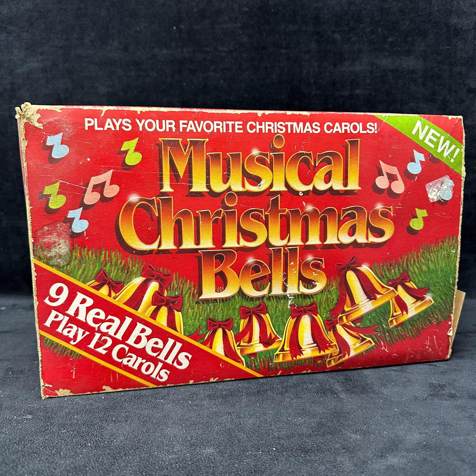 1990s Musical Christmas Bells Christmas Decor: Heavy wear on the outer packaging. It comes with the original box. Never used. Condition appears good with surface wear from handling. The box shows heavy storage wear and creasing. Untested. Ple