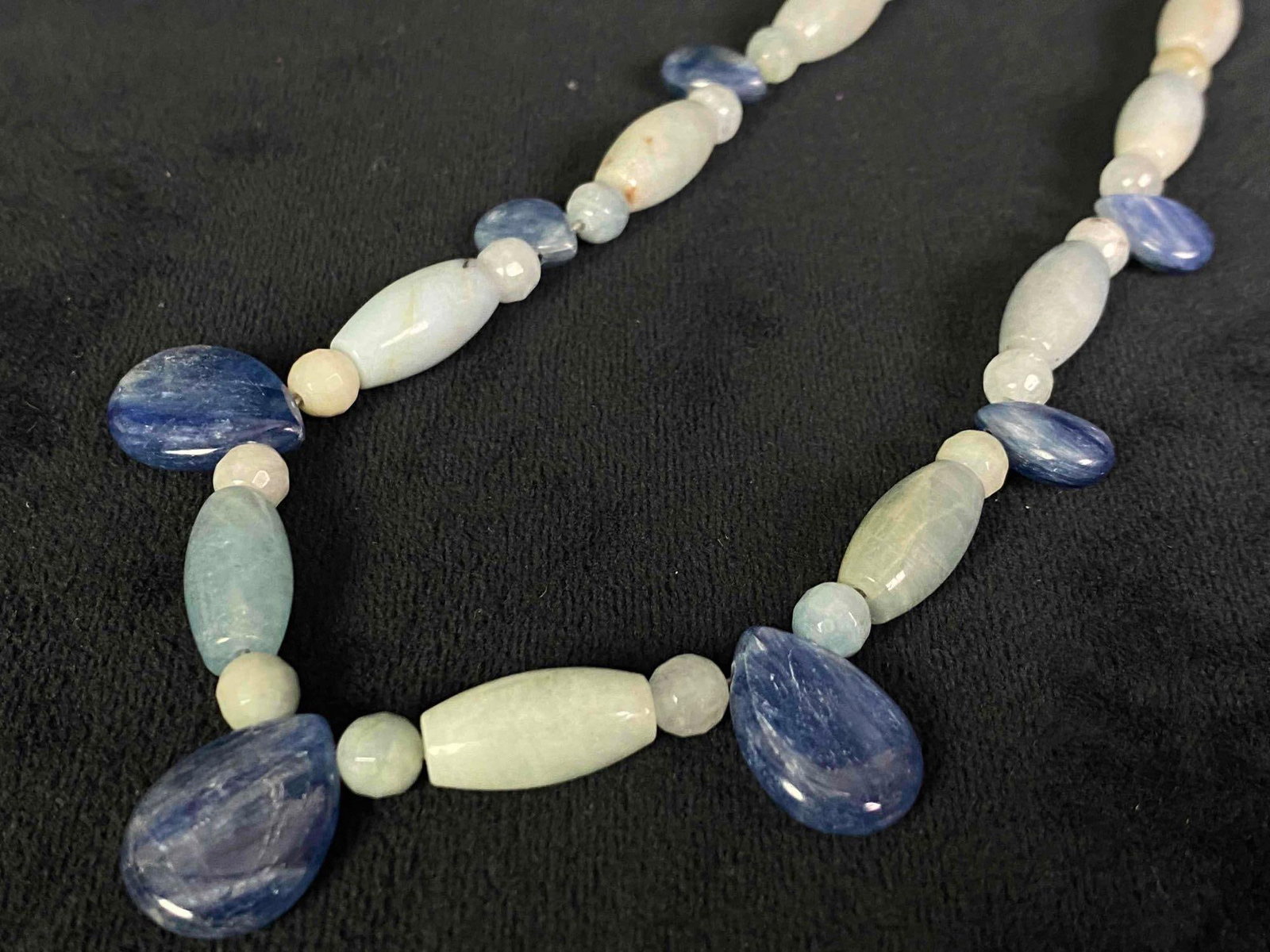 Designer Jay King Mine Finds Natural Blue Stone Beaded Necklace: This fine sterling natural stone Designer piece has been tested and researched prior to listing. Please view all our pictures they are part of our description. Happy Bidding Metal : Sterling Color :