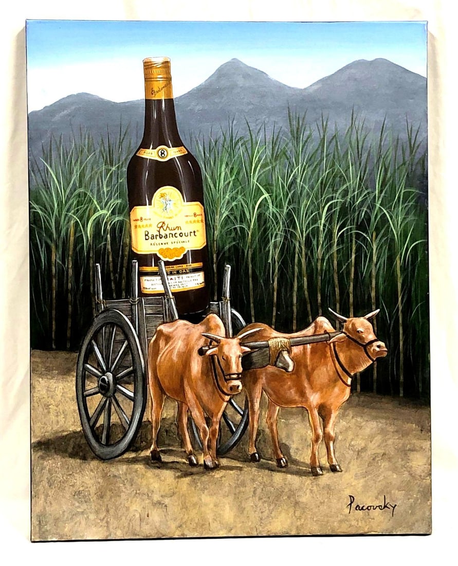 John Pacovsky & Barbancourt Rhum - Commissioned, Signed - Acrylic on Canvas (1 of 4)