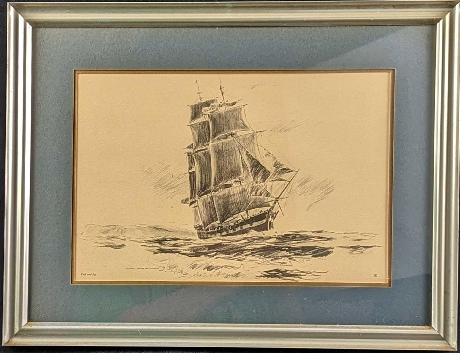 Vintage Framed Robert James Pailthorpe Ship Print (1 of 6)