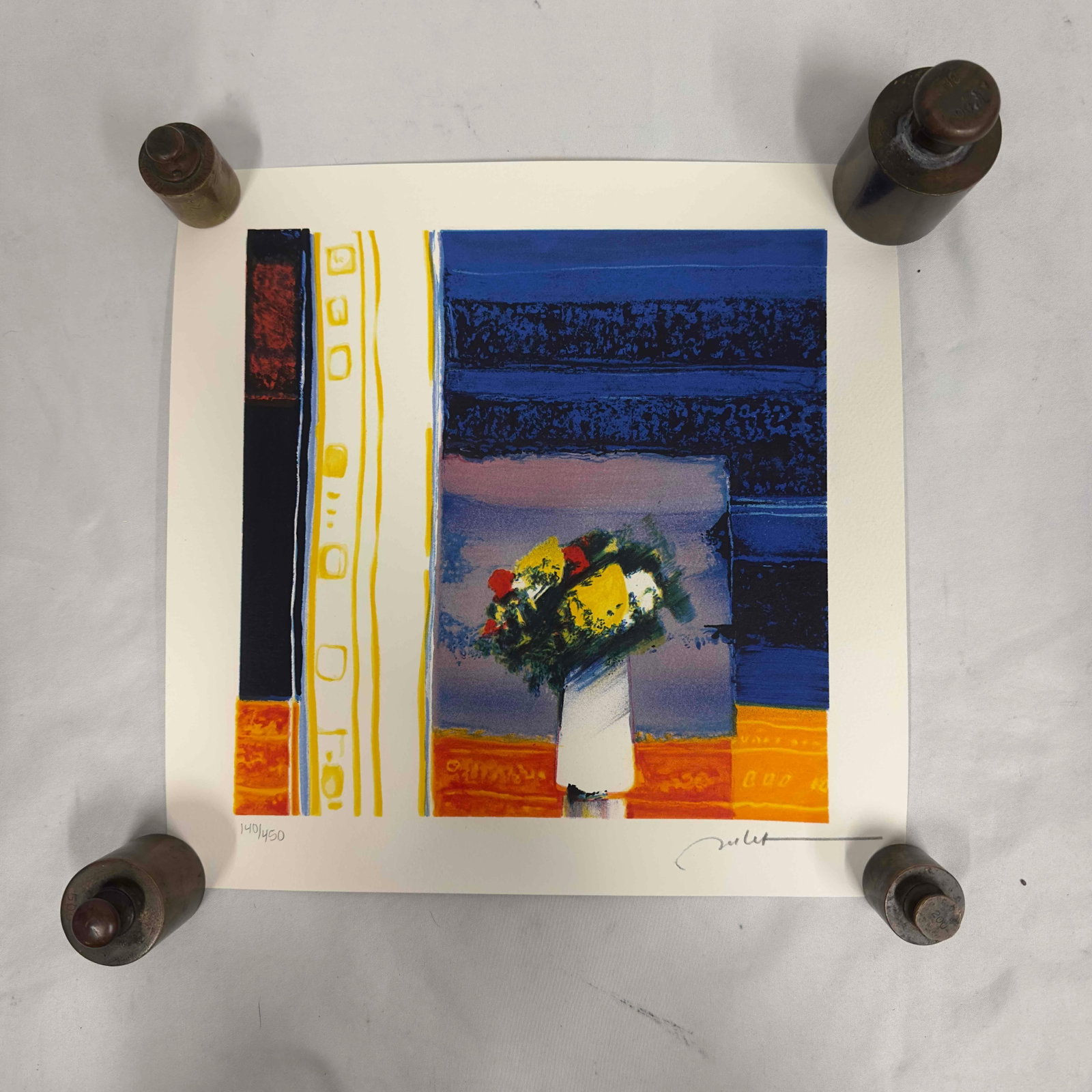 Emile Bellet Bouquet Outrerer Lithograph Signed and Numbered (1 of 10)